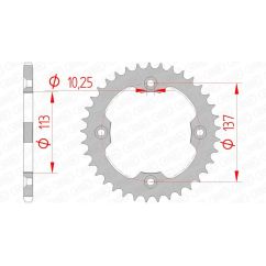 Couronne AFAM acier standard - 520