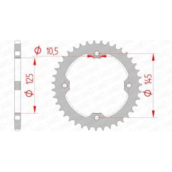 Couronne AFAM acier standard - 520
