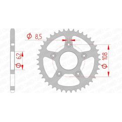 Couronne AFAM acier standard - 520