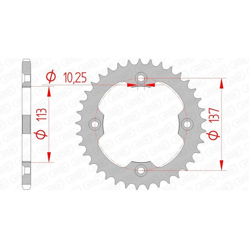 Couronne AFAM acier standard - 520