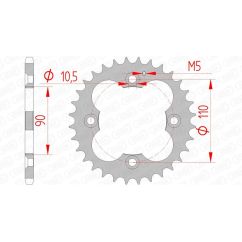 Couronne AFAM acier standard - 520