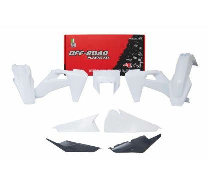 Kit plastique RACETECH blanc/gris anthracite Husqvarna TE/FE