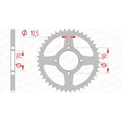 Couronne AFAM acier standard - 520