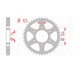Couronne AFAM acier standard - 530