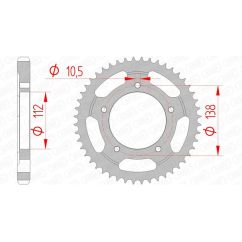 Couronne AFAM acier standard - 530
