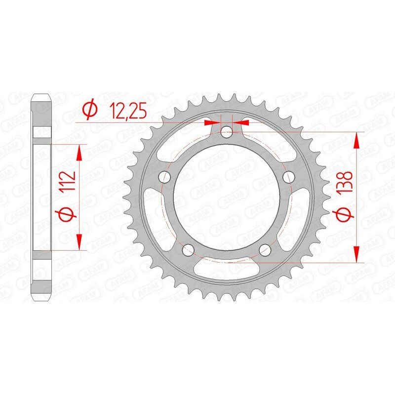 Couronne AFAM acier standard - 530