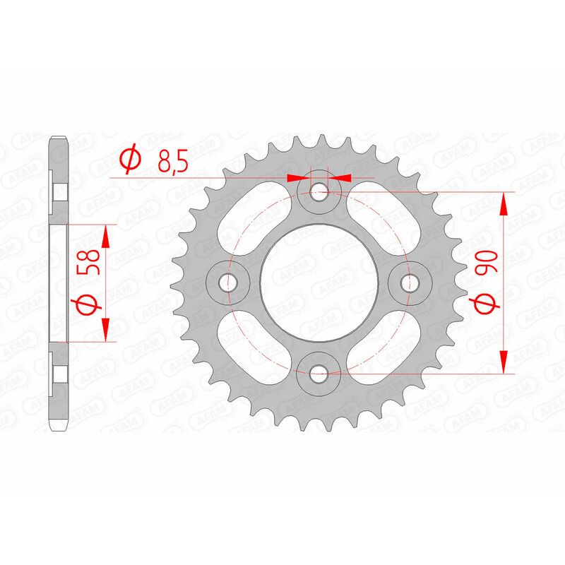 Couronne AFAM acier standard - 420