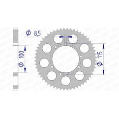 Couronne AFAM alu standard - 428