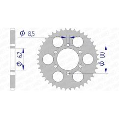 Couronne AFAM alu standard - 428