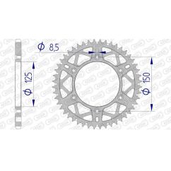 Couronne AFAM alu anti-boue - 520 Couronne AFAM alu anti-boue - 520