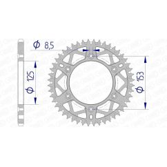 Couronne AFAM alu anti-boue - 520 Couronne AFAM alu anti-boue - 520