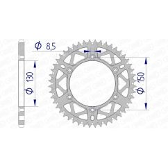 Couronne AFAM alu anti-boue - 520