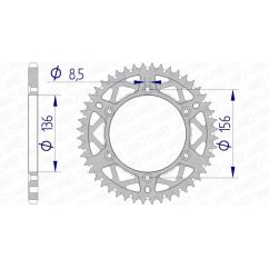 Couronne AFAM alu anti-boue - 520 Couronne AFAM alu anti-boue - 520