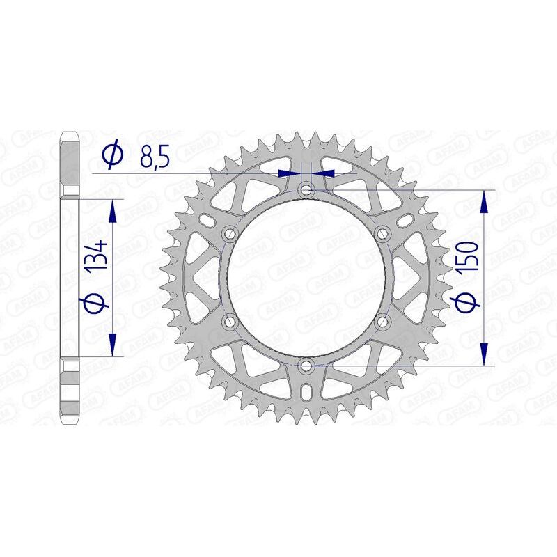 Couronne AFAM alu anti-boue - 520 Couronne AFAM alu anti-boue - 520