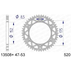 Couronne AFAM alu anti-boue - 520