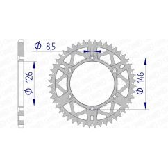 Couronne AFAM alu anti-boue - 520 Couronne AFAM alu anti-boue - 520