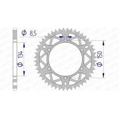 Couronne AFAM alu anti-boue - 520