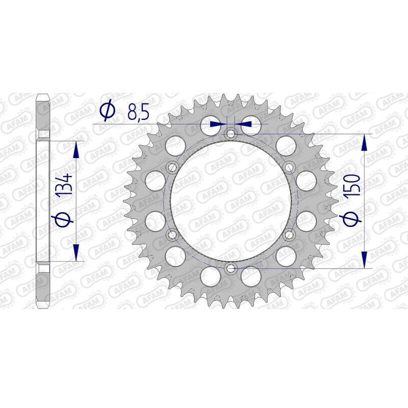 Couronne AFAM alu anti-boue - 520 Couronne AFAM alu anti-boue - 520