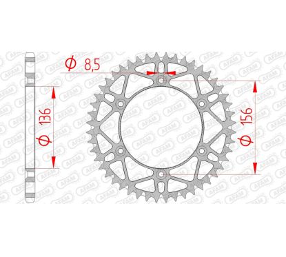 Couronne AFAM acier anti-boue - 520