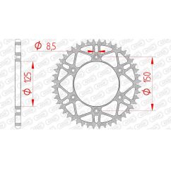 Couronne AFAM acier anti-boue - 520