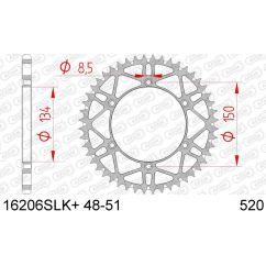 Couronne AFAM acier anti-boue - 520