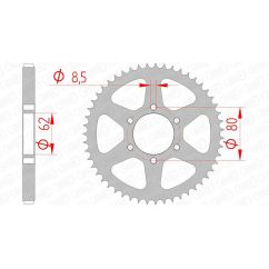 Couronne AFAM acier standard - 428