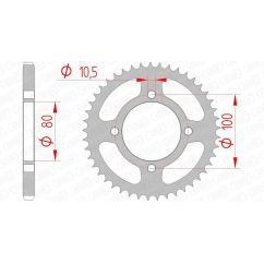 Couronne AFAM acier standard - 428