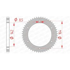 Couronne AFAM acier standard - 428