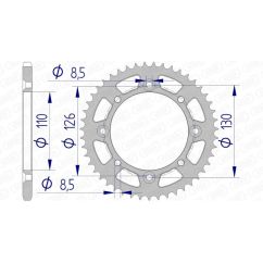 Couronne AFAM alu standard - 420
