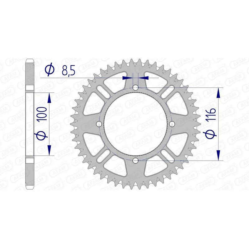 Couronne AFAM alu standard - 420