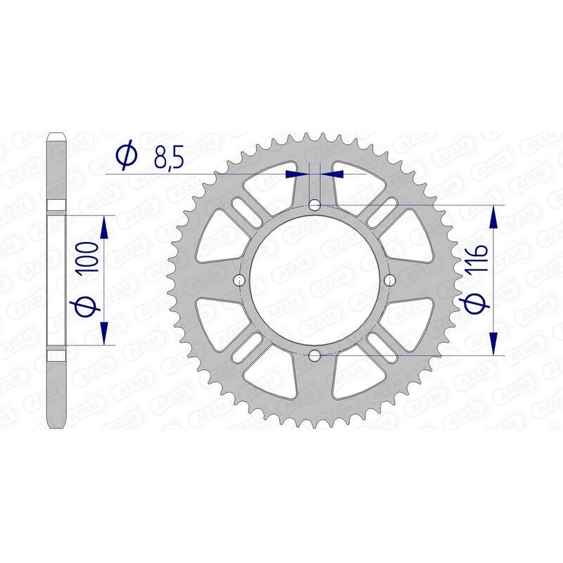 Couronne AFAM alu standard - 420 Couronne AFAM alu standard - 420