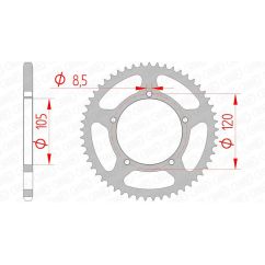 Couronne AFAM acier standard - 420