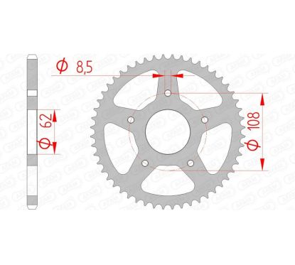 Couronne AFAM acier standard - 420