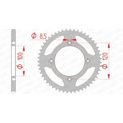Couronne AFAM acier standard - 420