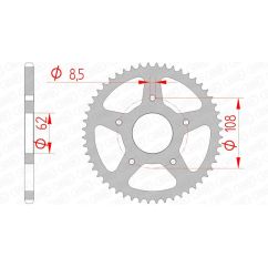 Couronne AFAM acier standard - 420