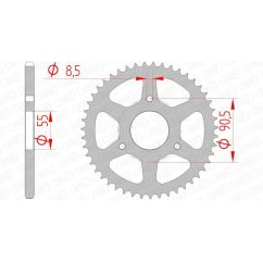 Couronne AFAM acier standard - 420