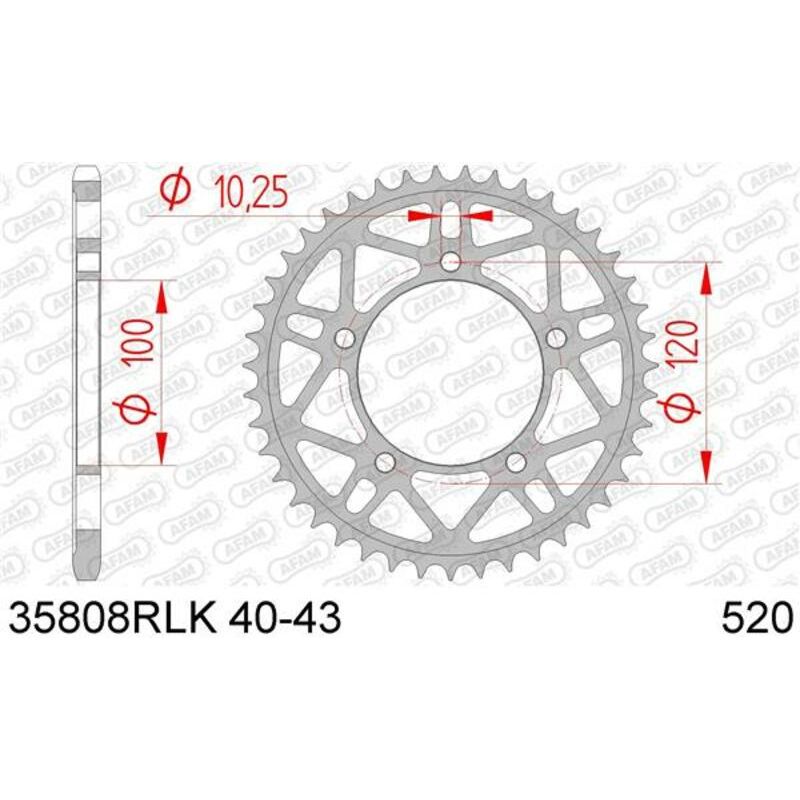Couronne AFAM acier standard - 520