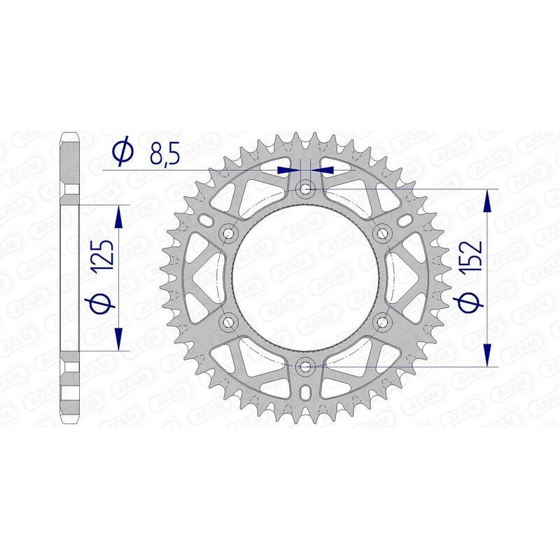 Couronne AFAM alu anti-boue - 520 Couronne AFAM alu anti-boue - 520