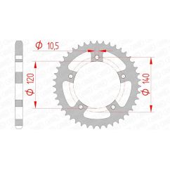 Couronne AFAM acier standard - 525
