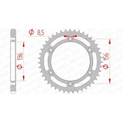 Couronne AFAM acier standard - 525