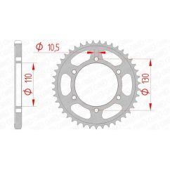 Couronne AFAM acier standard - 525