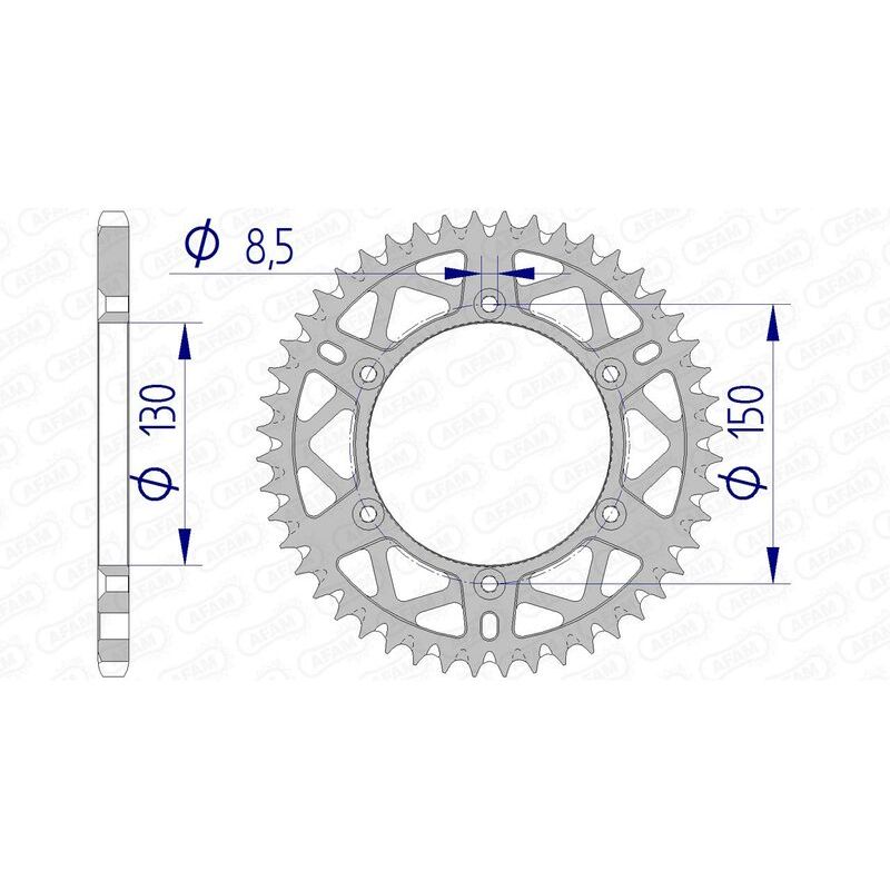 Couronne AFAM alu anti-boue - 520 Couronne AFAM alu anti-boue - 520
