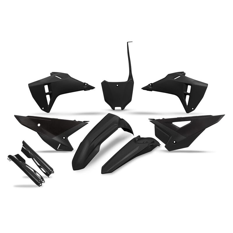 Kit plastiques complet avec protections de fourche UFO - noir
