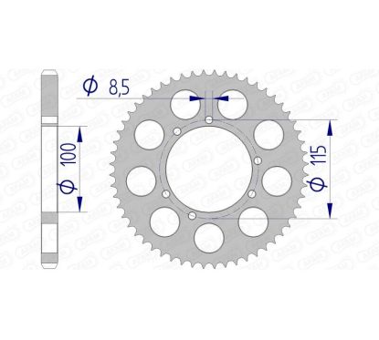 Couronne AFAM alu standard - 428