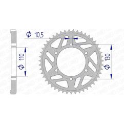 Couronne AFAM alu standard - 530