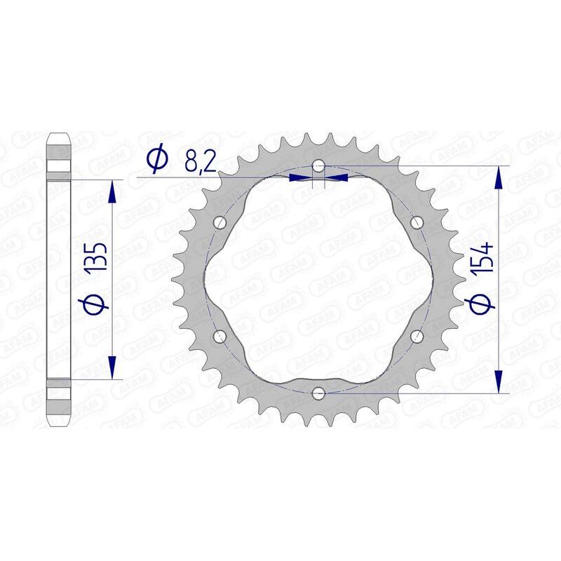 Couronne AFAM alu standard - 525 - Nécessite un porte couronne AFAM