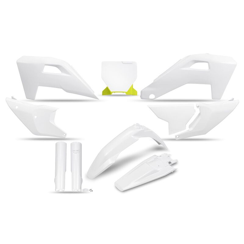 Kit plastiques complet avec protections de fourche UFO - couleur OEM Kit plastiques complet avec protections de fourche UFO - couleur OEM