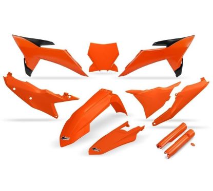 Kit plastiques complet avec protections de fourche UFO - couleur OEM