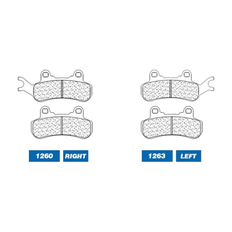 Plaquettes de frein CL BRAKES Quad métal fritté - 1263ATV1