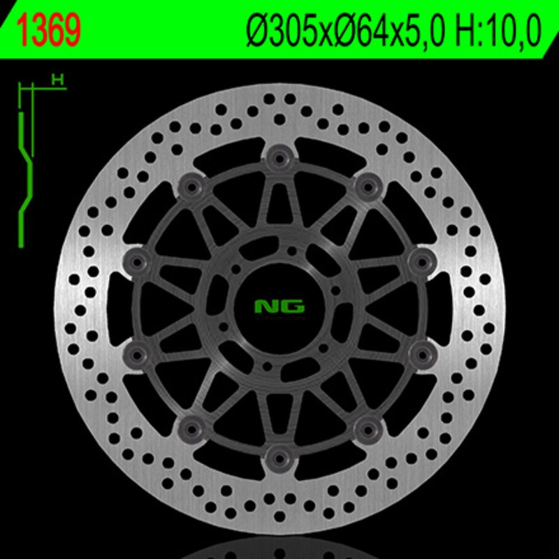 Disque de frein NG BRAKES rond flottant